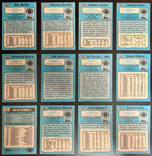 1988 Topps Dallas Cowboys Set of 12