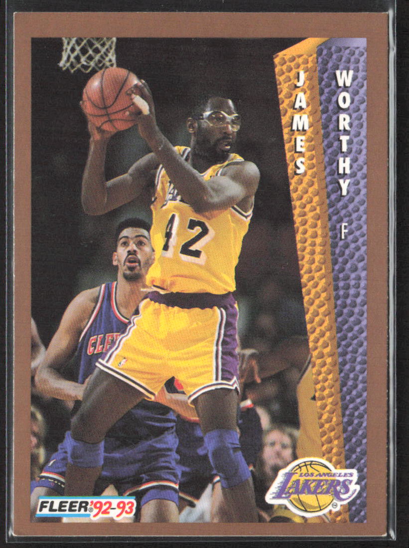 1992-93 Fleer NBA Red-Hot Stars Golden Magazine Perforated #NNO James Worthy