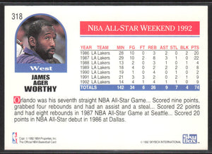 1992-93 Hoops #318 James Worthy