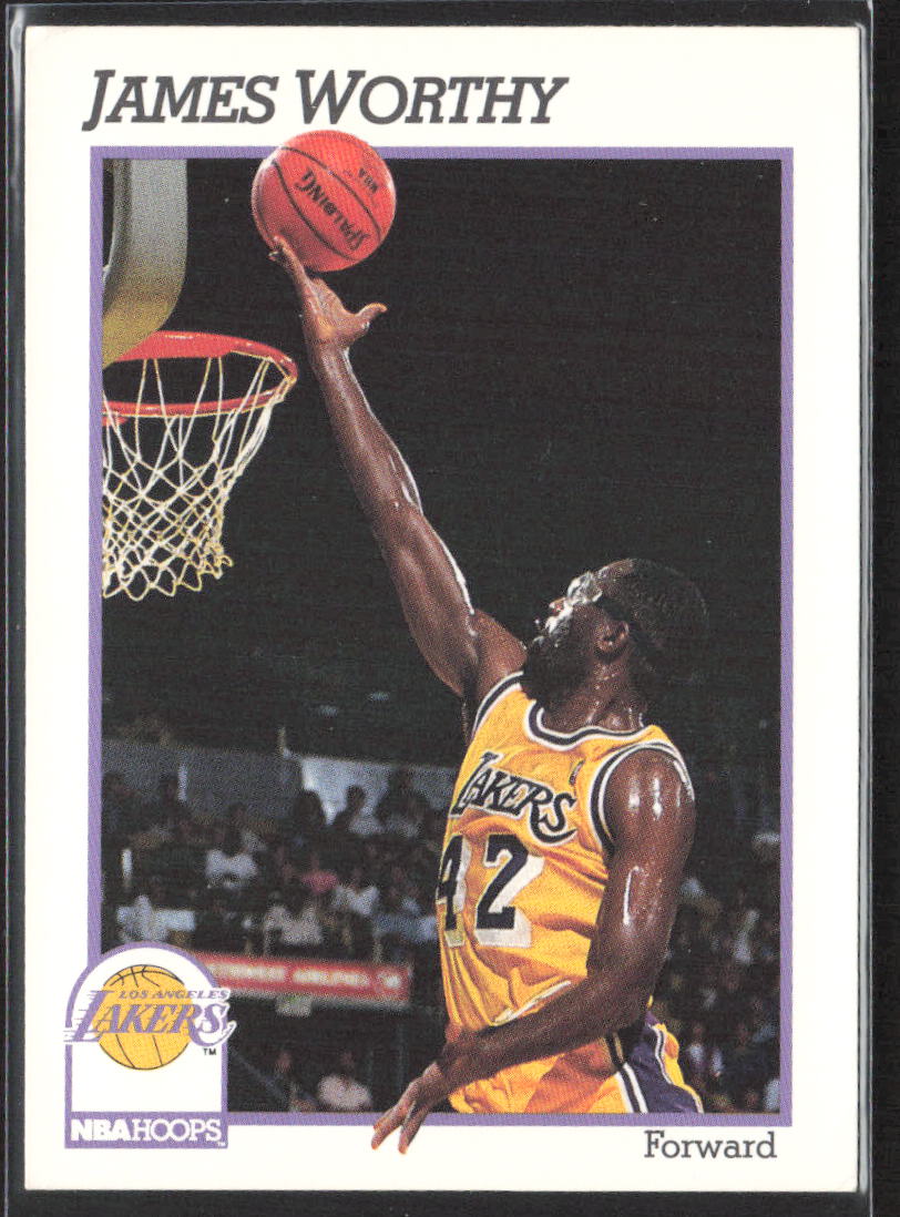 1991-92 Hoops Los Angeles Lakers Team Night Sheet SGA #NNO James Worthy