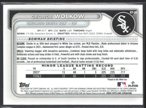 2024 Topps Bowman #BCP-144 George Wolkow Chrome Prospects Lunar Glow Refractors