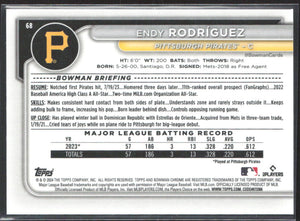 2024 Topps Bowman #68 Endy Rodriguez Green Pattern