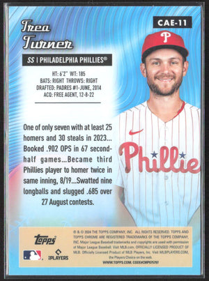 2024 Topps Chrome #CAE-11 Trea Turner #CAE-11 All Etch