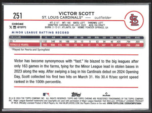 2024 Topps Chrome #251 Victor Scott Prism Refractor