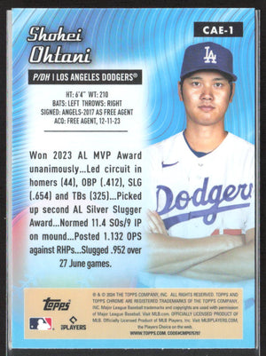 2024 Topps Chrome #CAE-1 Shohei Ohtani #CAE-1 All Etch