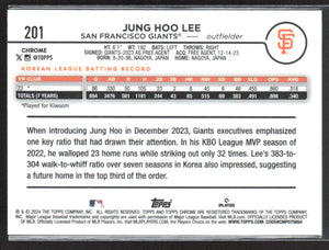 2024 Topps Chrome #201 Jung Hoo Lee