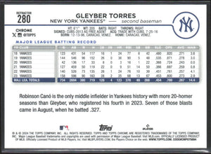 2024 Topps Chrome #280 Gleyber Torres Refractor