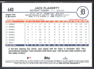 2024 Topps #640 Jack Flaherty Aqua