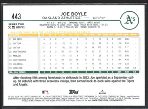 2024 Topps #443 Joe Boyle Royal Blue