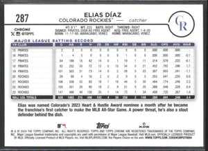 2024 Topps Chrome #287 Elias Díaz