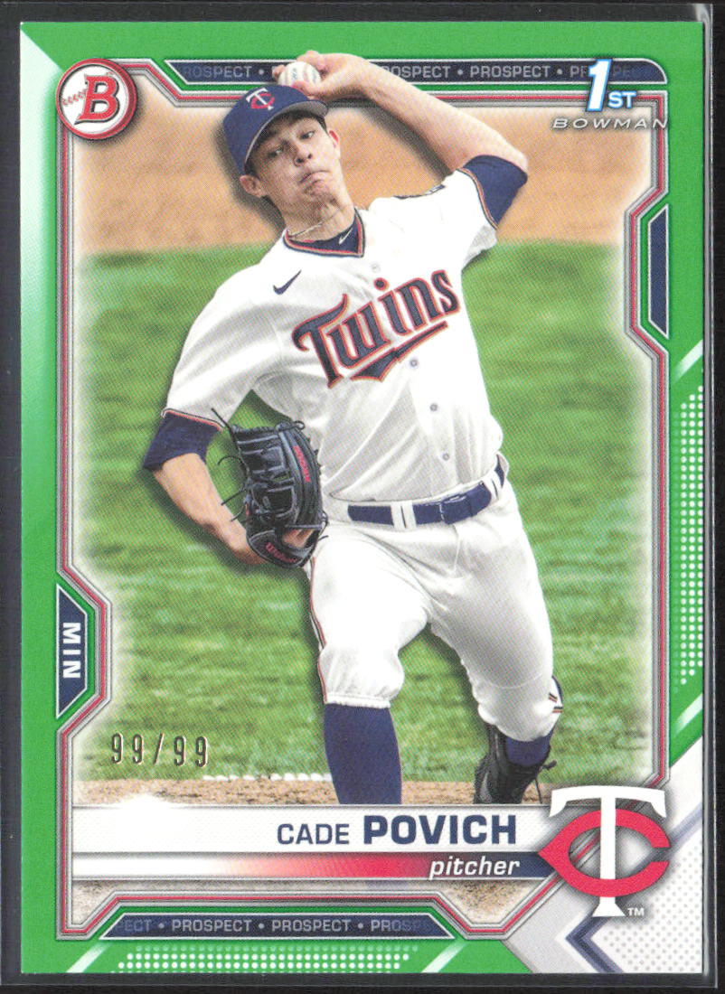 2021 Bowman Draft #BD-104 Cade Povich Aqua #/199