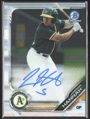 2019 Bowman Chrome #CPA-JHA Jameson Hannah Prospects Autographs