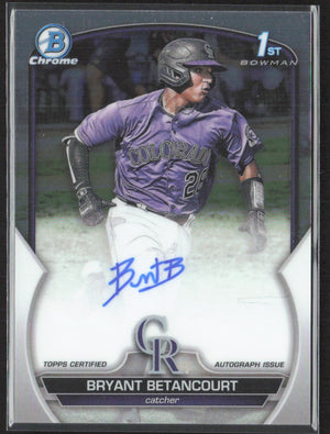 2023 Bowman Chrome #CPA-BB Bryant Betancourt Chrome Prospect Autographs