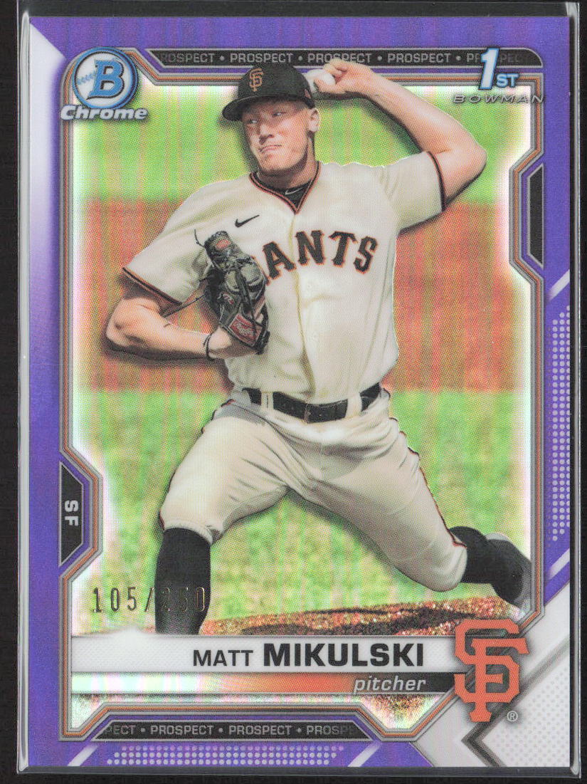 2021 Bowman Draft #BD-179 Matt Mikulski #/250