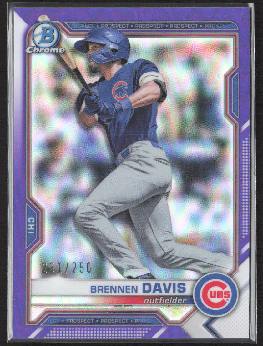 2021 Bowman Draft 1st Edition #BD-124 Brennen Davis #/250