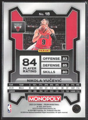 2023-24 Panini Prizm Monopoly #18 Nikola Vucevic