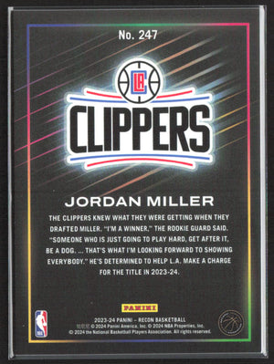 2023-24 Panini Recon #247 Jordan Miller