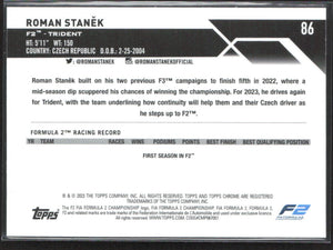 2023 Topps Chrome Formula 1 #86 Roman Staněk