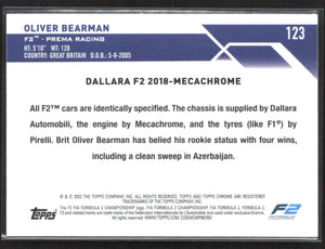 2023 Topps Chrome Formula 1 #123 Oliver Bearman