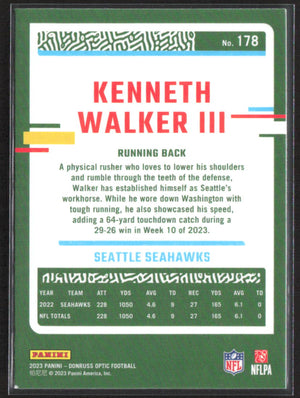 2023 Donruss Optic #178 Kenneth Walker III