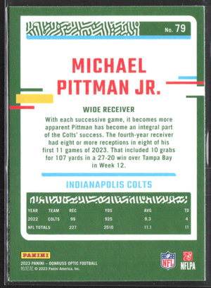 2023 Donruss Optic #79 Michael Pittman Jr.