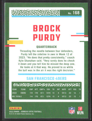 2023 Donruss Optic #168 Brock Purdy