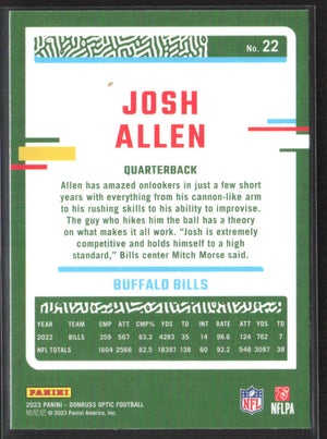 2023 Donruss Optic #22 Josh Allen