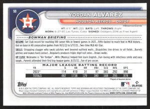 2024 Bowman #53 Yordan Alvarez #/199