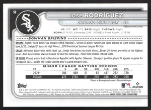 2024 Bowman #52 José Rodríguez #/175