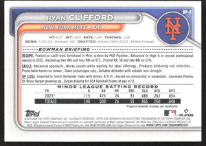 2024 Bowman #BP-1 Ryan Clifford Prospects