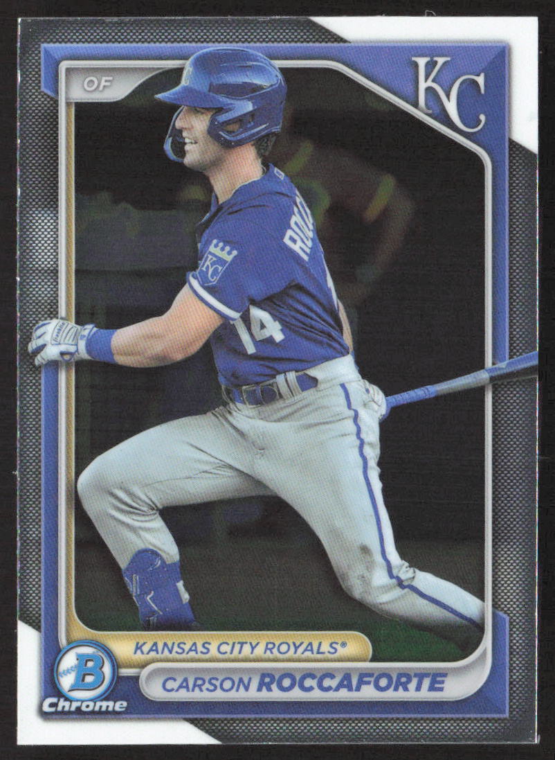 2024 Bowman #BCP-33 Carson Roccaforte Chrome Prospects Mojo Refractors