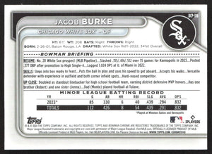 2024 Bowman #BCP-116 Jacob Burke Chrome Prospects Mojo Refractors