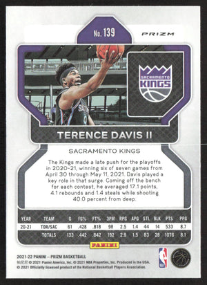 2021-22 Panini Prizm #139 Terence Davis II Pink Ice