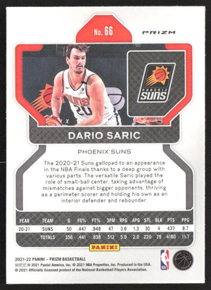 2021-22 Panini Prizm #66 Dario Saric Green