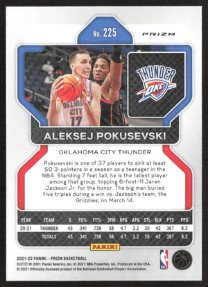 2021-22 Panini Prizm #225 Aleksej Pokusevski Green