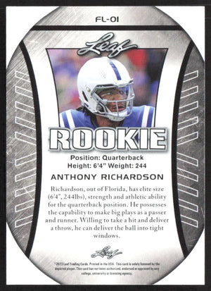 2022 Leaf Exclusive Edition #FL-OI Anthony Richardson