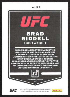 2022 Donruss UFC #179 Brad Riddell