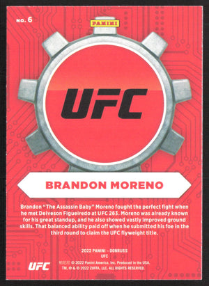 2022 Donruss UFC #6 Brandon Moreno Craftsmen Press Proof Pink