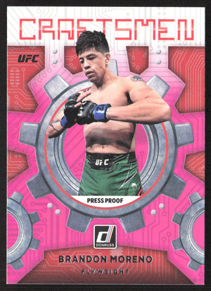 2022 Donruss UFC #6 Brandon Moreno Craftsmen Press Proof Pink