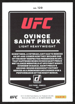 2022 Donruss UFC #120 Ovince Saint Preux