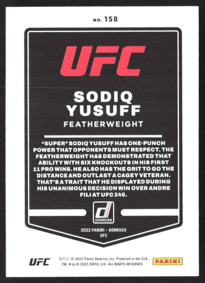 2022 Donruss UFC #158 Sodiq Yusuff