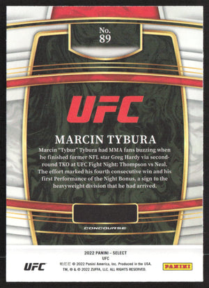 2022 Panini Select UFC #89 Marcin Tybura Blue