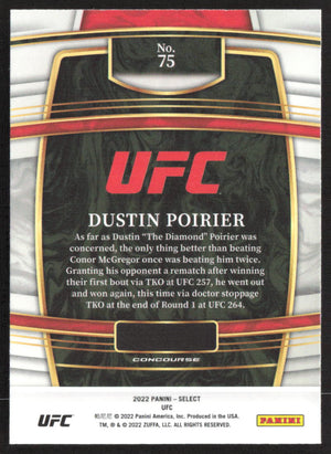 2022 Panini Select UFC #75 Dustin Poirier Blue