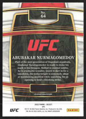 2022 Panini Select UFC #64 Abubakar Nurmagomedov Blue