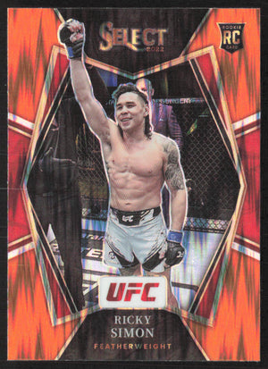 2022 Panini Select UFC #109 Ricky Simon Orange Flash Prizms