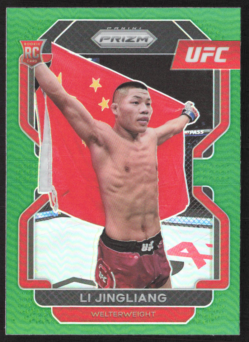 2022 Panini Prizm UFC #118 Li Jingliang #118 Green Pulsar Prizms