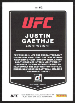 2022 Donruss UFC #62 Justin Gaethje