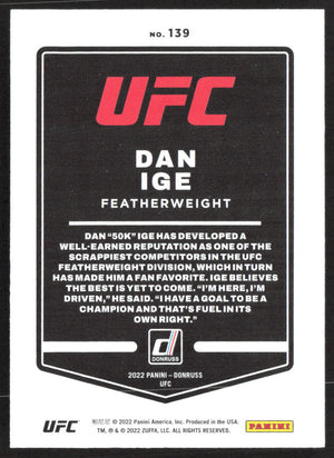 2022 Donruss UFC #139 Dan Ige