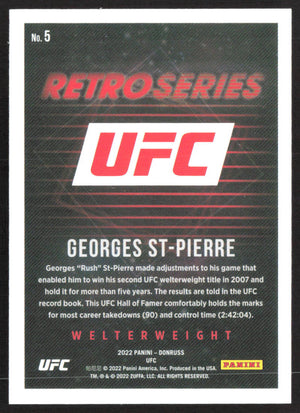 2022 Donruss UFC #5 Georges St-Pierre Retro Series Card