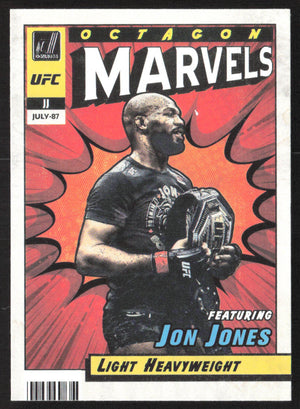 2022 Donruss UFC #2 Jon Jones Octagon Marvels Press Proof Gold #/10